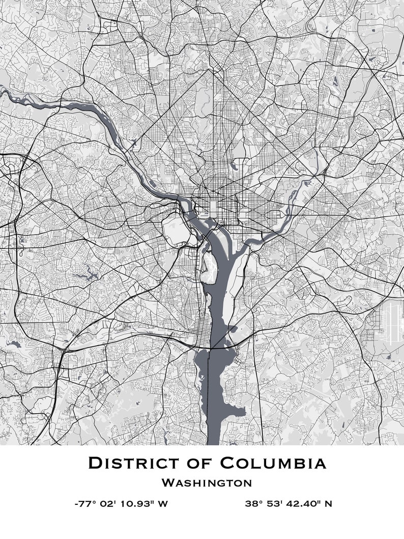 Washington D C Map Custom Ma P Of Washington DC Printable Map Of Il 794xN.5181584384 5f1p