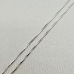 Sterling Silver Round Snake Chain Necklace | 1.5mm | 16 18 20 22 24 inch