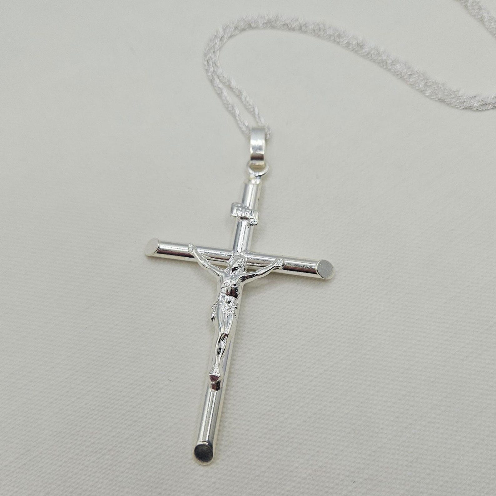 Crucifix Necklace - Sterling Silver 24