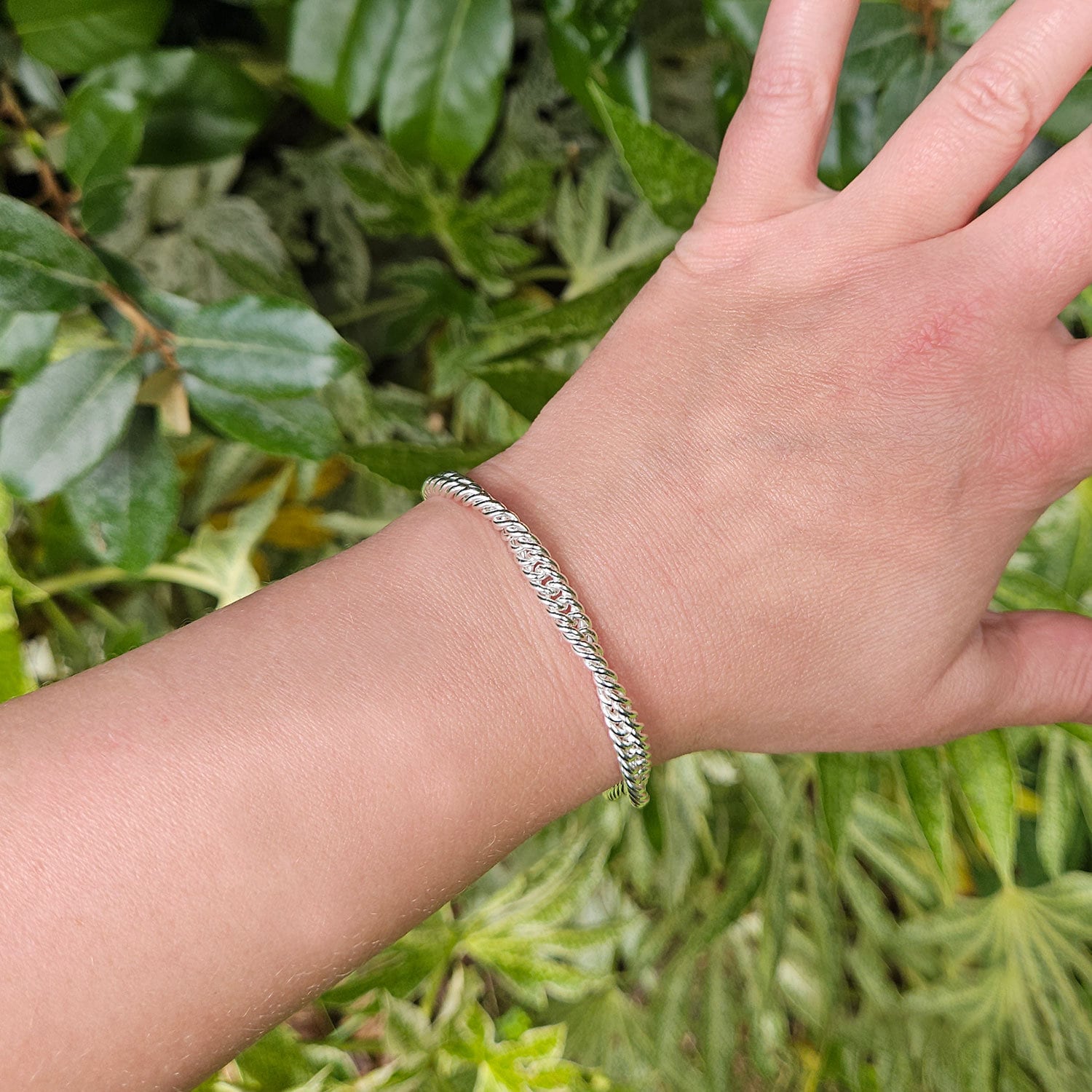 Ladies Sterling Silver Reverse Twist Curb Bracelet, 7.5 Inch - Etsy