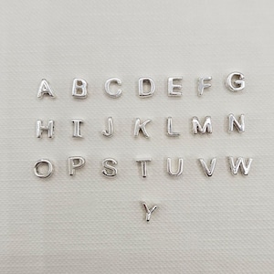Dainty 925 Sterling Silver 5mm Initial Letter Slider Beads | Necklace & Bracelet