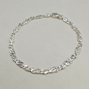 Ladies Sterling Silver 5mm Celtic Bracelet, 7 inch