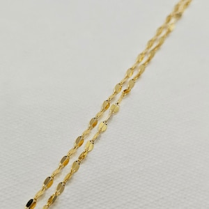 délicate et délicate chaîne pétale Forzatina en or jaune 9 carats 1,8 mm | 16 18 20 pouces