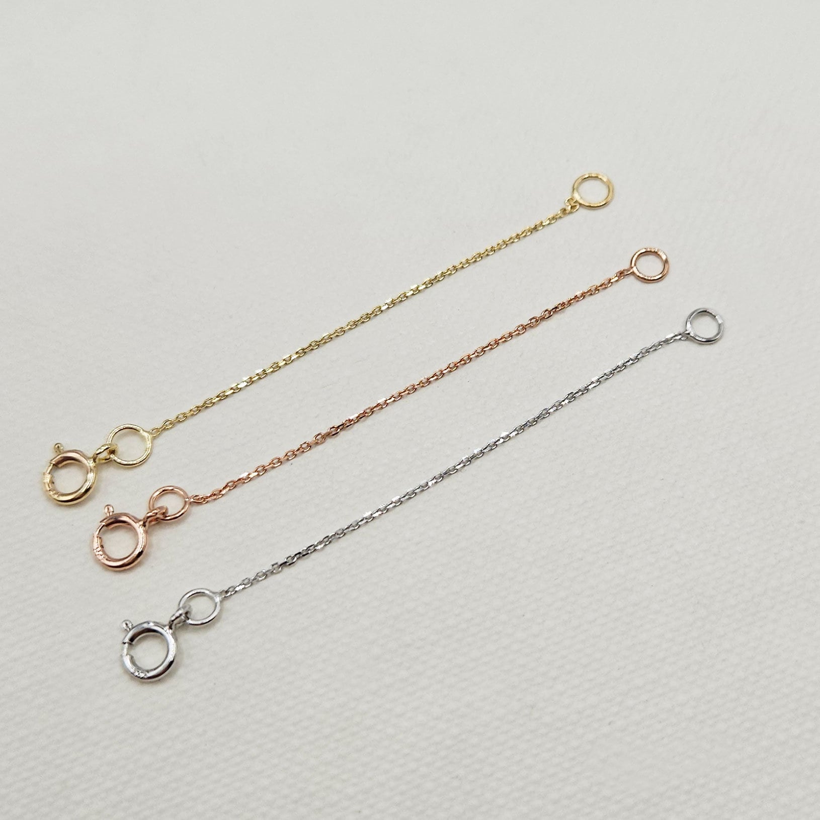 4 Pezzi Prolunghe In Oro 14k Per , Collana E Cavigliera - Foto 2