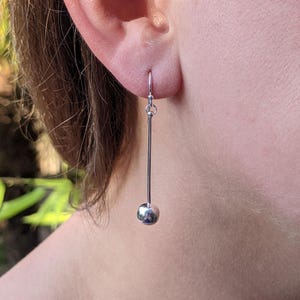 Sterling Silver Post & Ball Drop Earrings