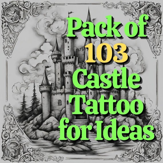 Medieval castle tattoo (1037865)