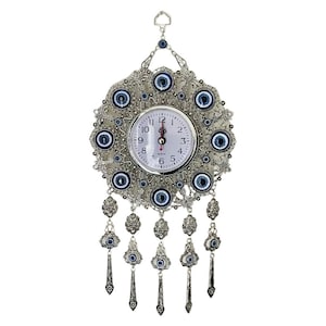 Lucky evil eye wall clock decoration