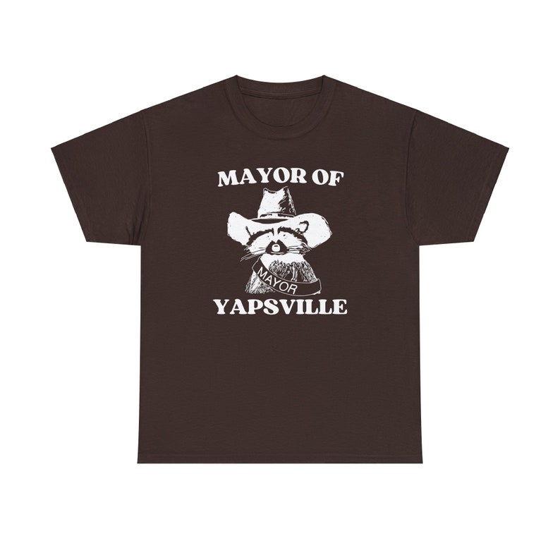 Camisa del alcalde de Yapsville, camiseta unisex, camiseta meme, camiseta divertida, camiseta de dibujo vintage, camisa de mapache, camisa de animal, camiseta sarcástica imagen 7