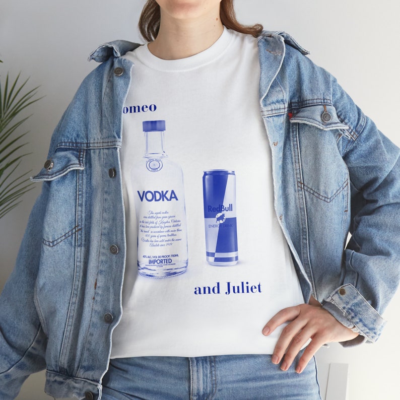 Vodka Redbull Romeo and Juliet Drinking T-Shirt, Funny Drinking T-Shirt, Funny Shirt, Funny Meme T-Shirt, Beer Drinking Shirt, Party Shirt image 8