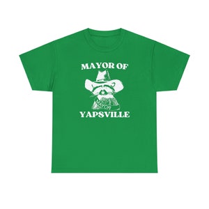 Burgemeester van Yapsville Shirt, Unisex Tee, Meme T Shirt, grappig T-shirt, Vintage tekening T-shirt, Racoon Shirt, Animal Shirt, sarcastische T-shirt afbeelding 9