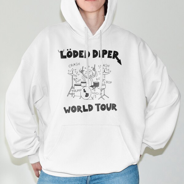 Loded Diper World Tour Hoodie, Diary of a wimpy kid hoodie, rodrick rules hooded sweatshirt, rodrick heffley, loded diaper world tour Hoodie