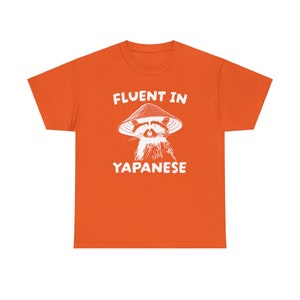 Fluent in Yapanese Shirt, Unisex Tee, Meme T Shirt, Funny T Shirt, Vintage Drawing T Shirt, Racoon Shirt, Animal Shirt, Sarcastic T Shirt zdjęcie 6