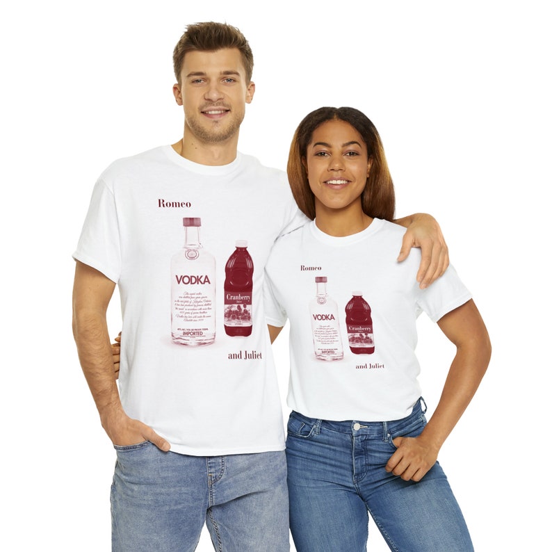 Vodka Cranberry Romeo and Juliet Drinking T-Shirt, Funny Drinking T-Shirt, Funny Shirt, Funny Meme T-Shirt, Beer Drinking Shirt, Party Shirt zdjęcie 10