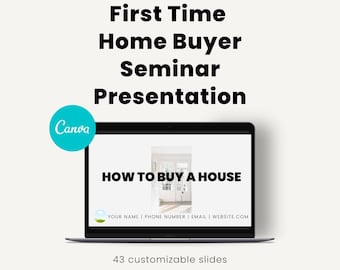 Home Buyer&#39;s Workshop | First Time Home Buying Seminar Presentation | Canva Template for Real Estate Agents