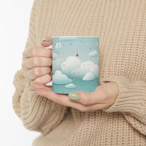 Beautiful Rain Shower Inspired Mug - Relaxing Design - Perfect Gift Idea for Him or Her 11oz