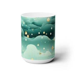 Beautiful Rain Shower Inspired Mug - Relaxing Design - Perfect Gift Idea for Him or Her