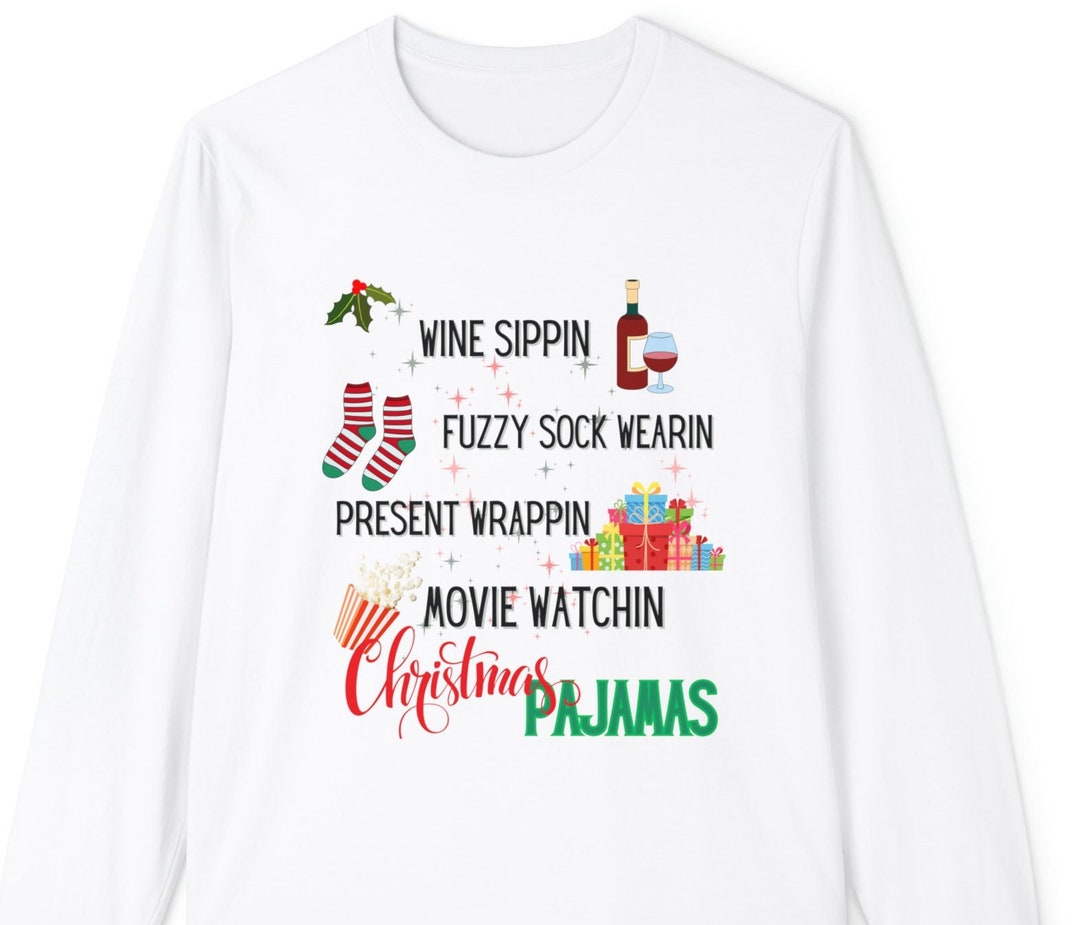 Christmas Pajama Set Funny Christmas Pajamas Xmas Pj Gift Etsy