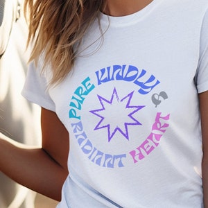 Pure kindly and radiant heart t-shirt bahai faith tshirt ayyam-i-ha shirt baha'i gift