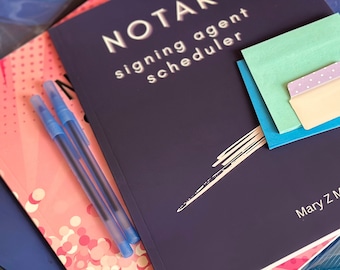Notary Essentials supplies | Notary Signing Agent Journal | Notary Scheduler | Notary Public | Notary Supplies | Loan Signing Agent Supplies