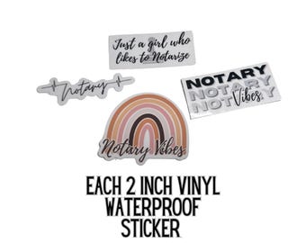 Notary Public | Notary Supplies | Notary Stickers | Waterbottle Stickers | Vinyl stickers | Decor | Loan Signing Agent | Notary Business