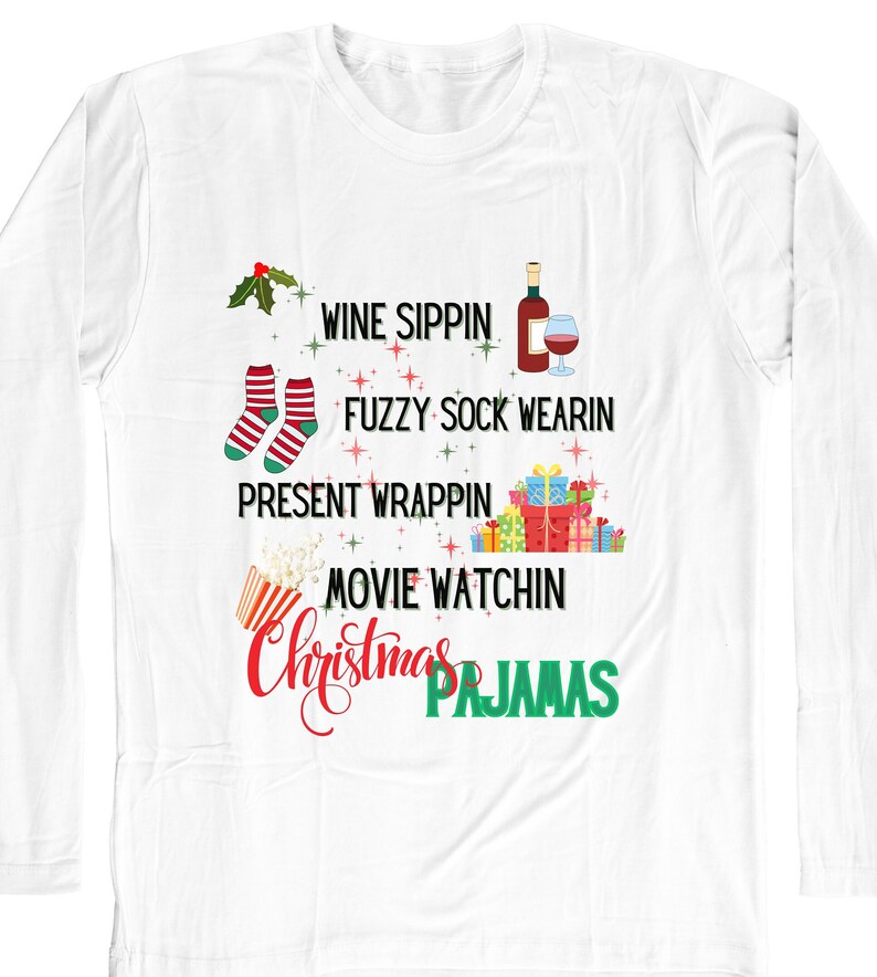 Christmas Pajama Set Funny Christmas Pajamas Xmas Pj Gift Etsy
