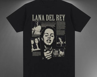 T-shirt album de musique ultraviolence Lana Del Rey : hip hop vintage, manches courtes, streetwear gothique, t-shirt graphique, produits dérivés de la chemise Lana Del Rey