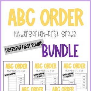 ABC Order - verschiedene erste Klänge BUNDLE