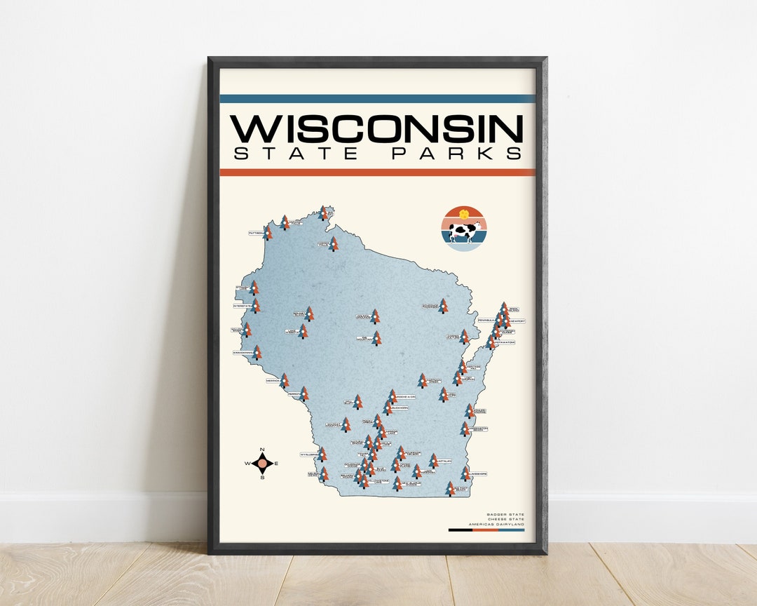 Wisconsin State Park Map, Wisconsin State Park Checklist, Wisconsin