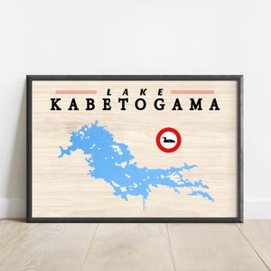 Lake Kabetogama MN Map Poster: Voyageurs National Park Nautical Art