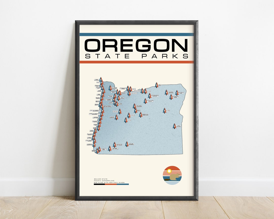 Oregon State Park Map, Oregon State Park Checklist, Oregon Adventure ...