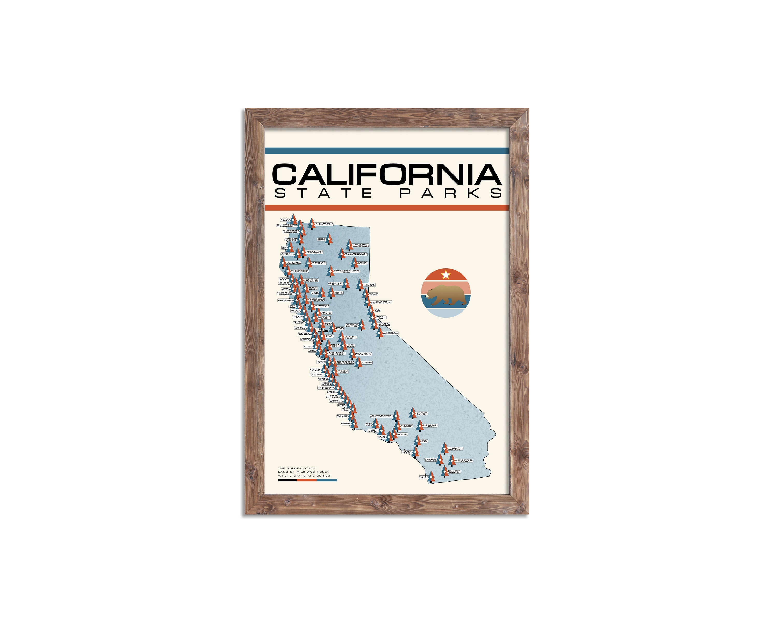 California State Park Map, California State Park Checklist, California ...