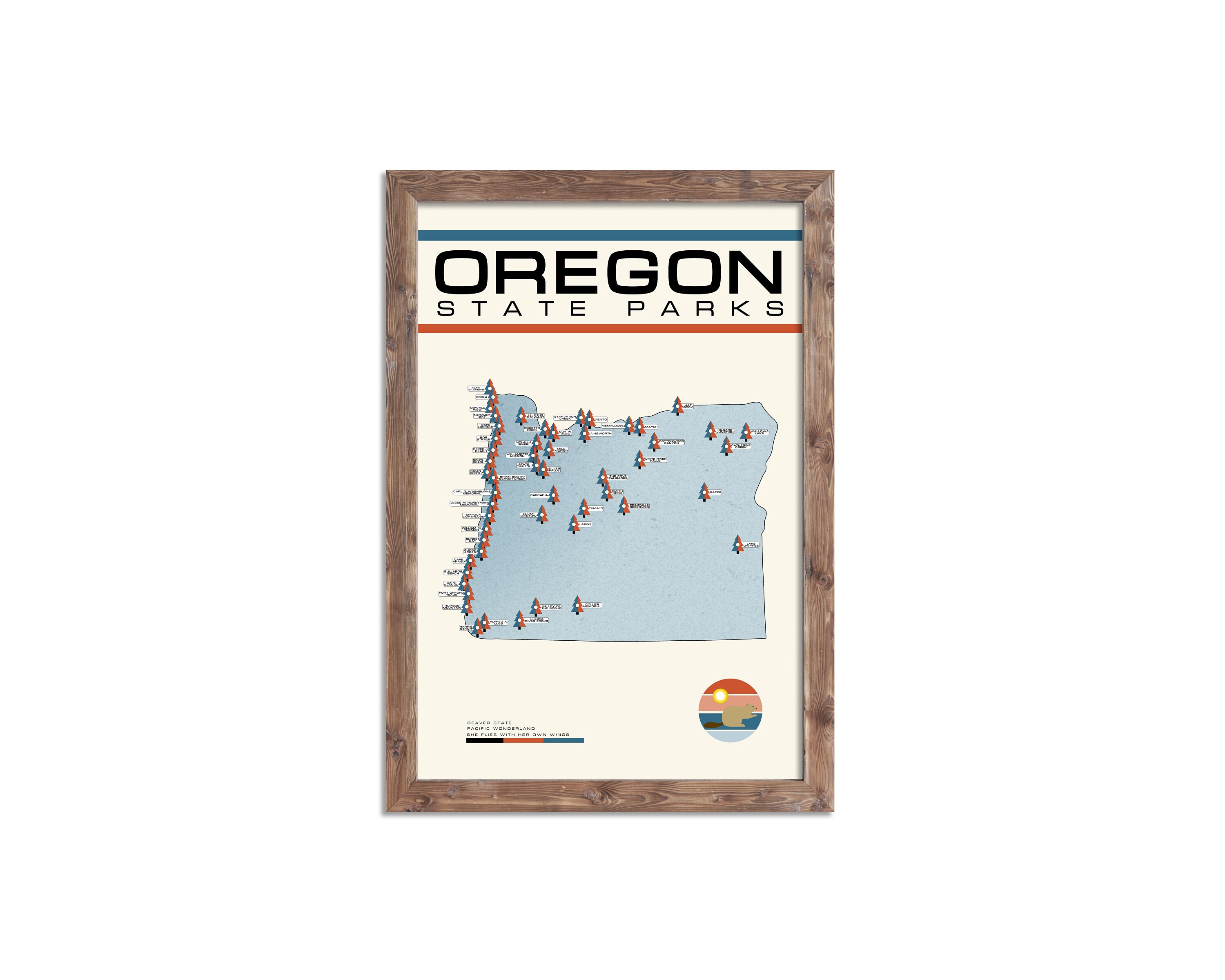 Oregon State Park Map, Oregon State Park Checklist, Oregon Adventure ...