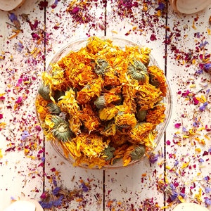 Enriching Your Small Pet's Diet with Marigold Flower Forage Mix: Perfect Rabbit Treat, Chinchilla Treat, Hamster Treat,  Small Animal Treat