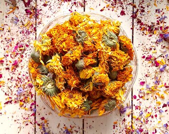 Enriching Your Small Pet's Diet with Marigold Flower Forage Mix: Perfect Rabbit Treat, Chinchilla Treat, Hamster Treat,  Small Animal Treat