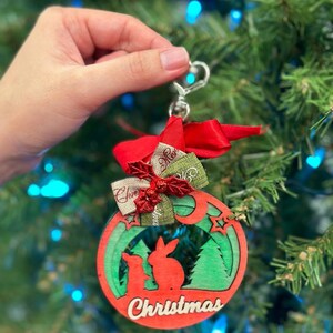 Christmas Theme Bunny Rabbit Ornaments for your Christmas Tree Decoration