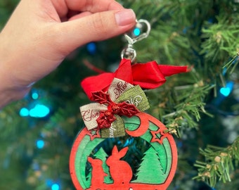 Christmas Theme Bunny Rabbit Ornaments for your Christmas Tree Decoration