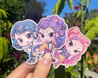 Kpop Demon Hunters HUNTR\X Vinyl water resistant stickers