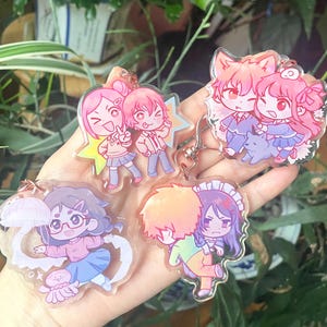 Cute Shoujo Double Sided Acrylic Charms