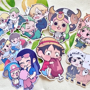 Cute Mugiwara Matte Vinyl Stickers Water Resistant