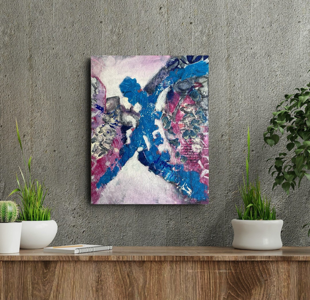 Fly Abstract Abstract Artwork i Can Fly. Wall Art Mixed Media Acrylic Painting on ...