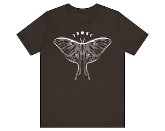 Cottagecore Lunar Moth Shirt | Moth Tshirt | Shirt | Unisex | Fairycore Shirt | Moon | Celestial | Astronomy | Bug | Hippie | Mystical