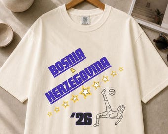 Retro Bosnia and Herzegovina Soccer T-Shirt | Balkan Heritage Football Tee