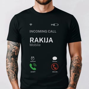 Rakija Shirt - Serbia, Bosnia, Croatia Funny Design - Rakija Social Club - Balkan Shirt - Gift for Dad, Tata, Deda - Slivovitz Lovers