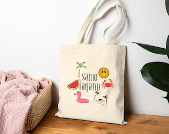Samo Lagano Tote Bag – Relaxed Balkan Canvas Accessory – Serbian Croatian Bosnian Culture
