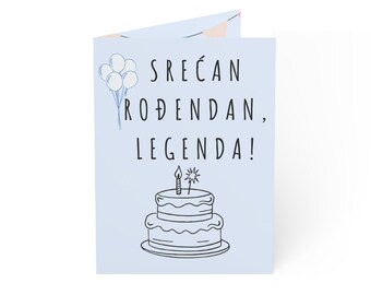 Srecan Rodjendan Legenda Birthday Card