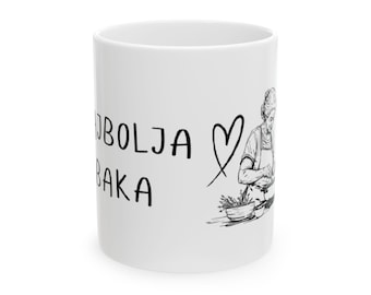 Najbolja Baka Mug – Grandma Coffee Cup – Balkan Grandmother Gift