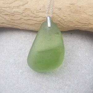 Sea green Seaham Seaglass Necklace.