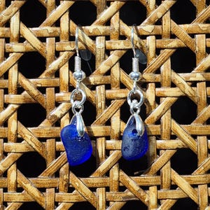Seaham colcolt blue silver earrings.