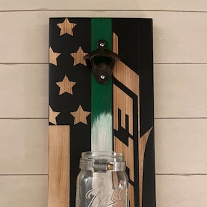 New York Jets bottle opener | American flag | bar sign | bottle opener | Man cave sign | New York jets sign