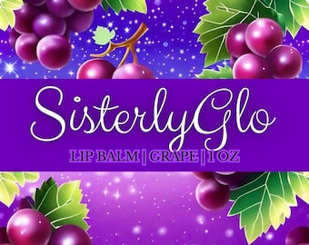 Grape | Lip Balm | 1oz | Candelilla Wax | Gifts For Her | Birthday Gifts | Lip Care | SisterlyGlo